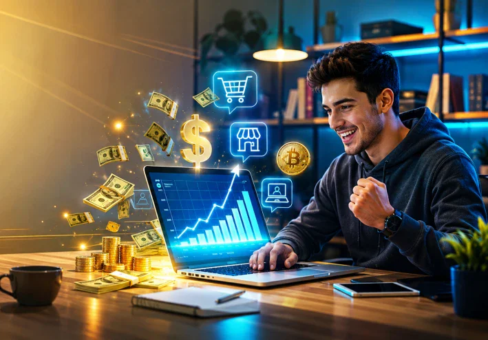 # الربح عبر الإنترنت: أفضل الطرق لبناء دخل حقيقي من الإنترنت في 2026