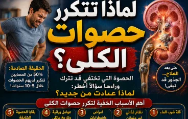 لماذا تتكرر حصوات الكلى؟.. الحصوة التي تختفي قد تترك وراءها سؤالًا أخطر: لماذا عادت من جديد؟