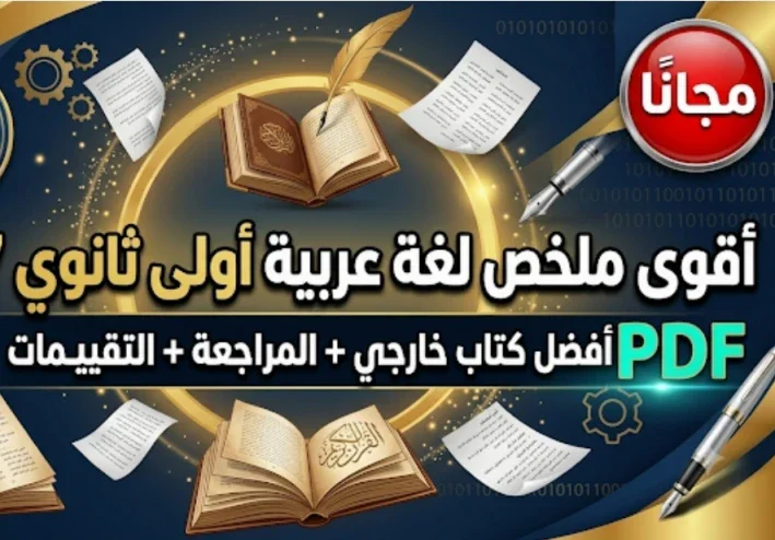 تحميل كتاب الامتحان لغة عربية للصف الأول الثانوي الترم الأول 2027 |الكتاب +المراجعه+التقييمات