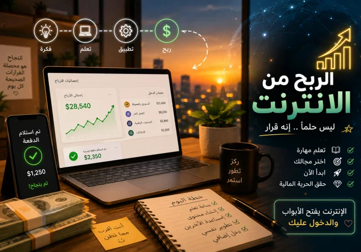 الربح من الإنترنت: حوّل وقتك ومهاراتك إلى دخل حقيقي