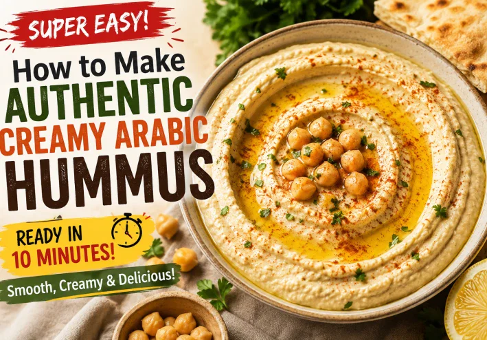 How to Make Authentic Creamy Arabic Hummus at Home (Super Easy)