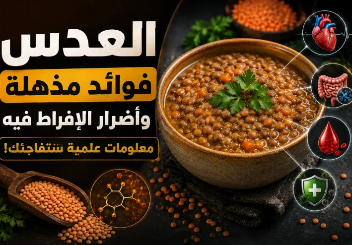 العدس تحت المجهر: فوائده الحقيقية وأضرار الإفراط فيه — ماذا يقول العلم؟