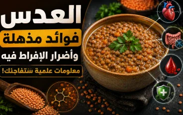 العدس تحت المجهر: فوائده الحقيقية وأضرار الإفراط فيه — ماذا يقول العلم؟