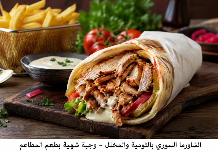 طريقة عمل الشاورما السوري في المنزل بطعم المطاعم