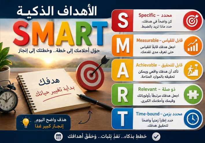 لماذا لا تحقق أهدافك؟ دليلك إلى الأهداف الذكية SMART وتحويل أحلامك إلى واقع