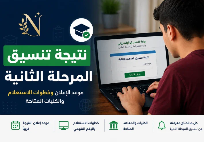 موعد إعلان نتيجة تنسيق المرحلة الثانية... وطريقة الإستعلام  عنها خطوة بخطوة