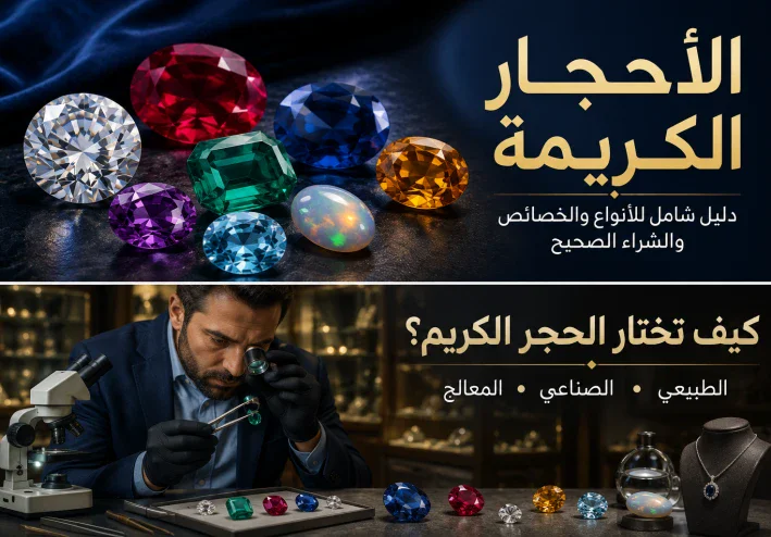 الأحجار الكريمة: أنواعها وخصائصها وكيف تشتريها بطريقة صحيحة