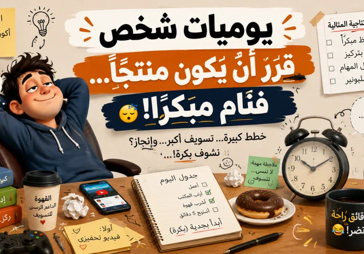 يوميات شخص قرر أن يكون منتجًا… فنام مبكرًا