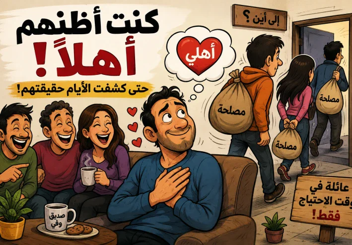 كنت أظنهم أهلًا… حتى اكتشفت أنني كنت أحتاج نظارة اجتماعية!