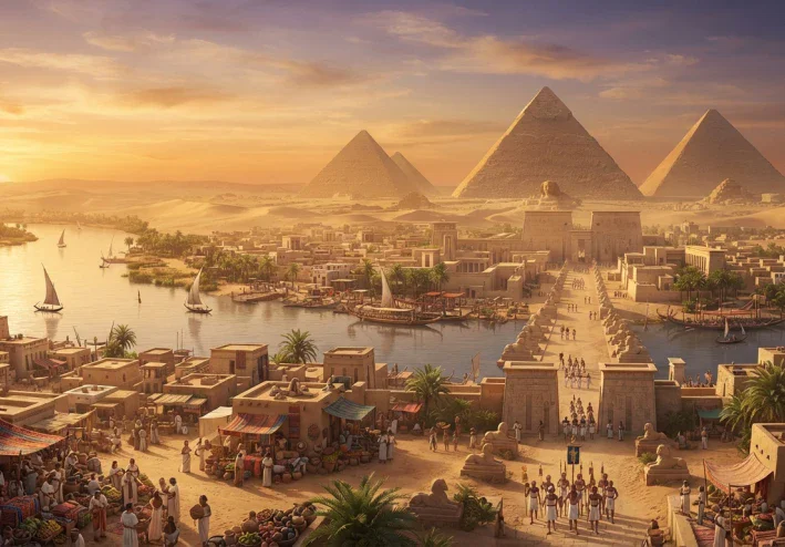 الحضارة المصرية القديمة: أعجوبة الخلود على ضفاف النيل.