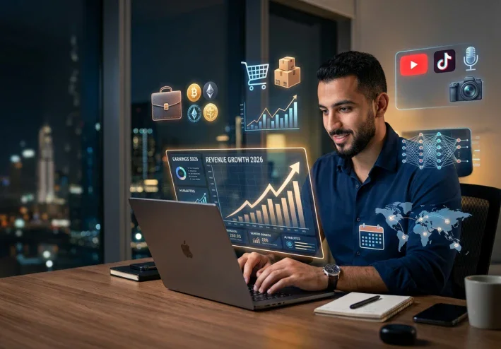 الربح من الإنترنت في 2026: دليل عملي لبناء دخل حقيقي ومستدام