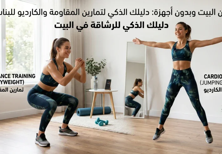 من البيت وبدون أجهزة: دليلك الذكي لتمارين المقاومة والكارديو للبنات