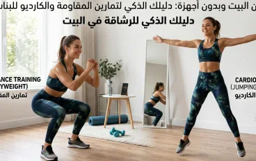 من البيت وبدون أجهزة: دليلك الذكي لتمارين المقاومة والكارديو للبنات