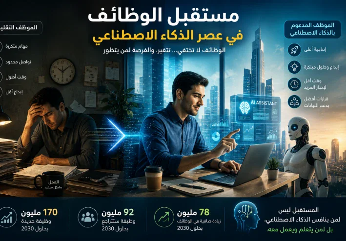 مستقبل الوظائف في عصر الذكاء الاصطناعي: هل تختفي الوظائف أم تتغير؟
