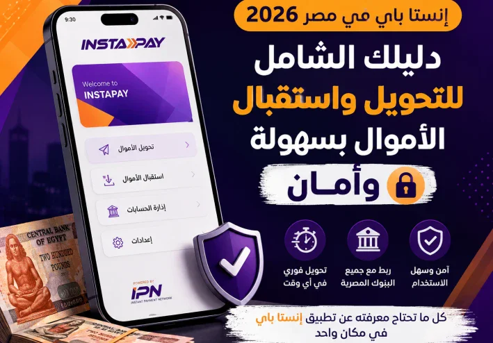 إنستا باي في مصر 2026: دليلك للتحويل واستقبال الأموال بسهولة وأمان