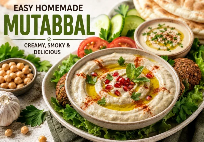 Easy Eggplant Mutabbal Recipe: Creamy, Smoky and Delicious