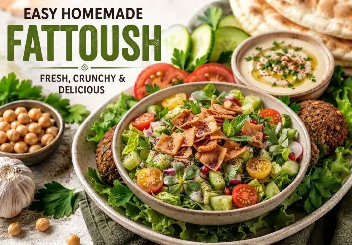 Easy Fattoush Salad Recipe: Fresh, Crunchy and Full of Flavor