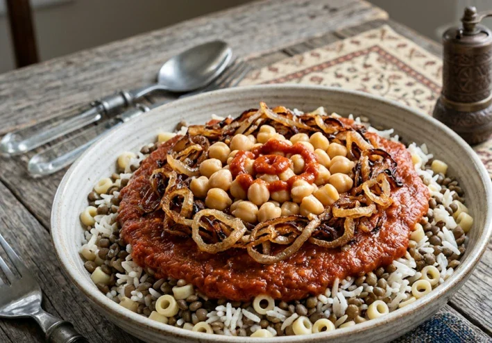 طريقة عمل الكشري المصري الرهيب