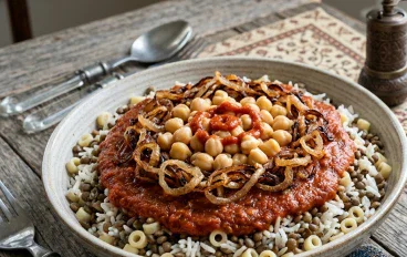 طريقة عمل الكشري المصري الرهيب 