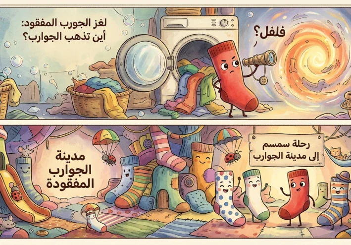 لغز الجورب المفقود: رحلة سمسم إلى العالم الخفي