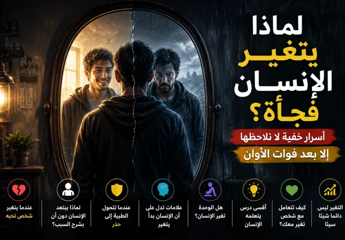 لماذا يتغير الإنسان فجأة؟ أسرار خفية لا نلاحظها إلا بعد فوات الأوان