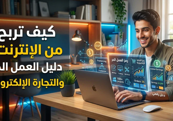 الربح من الإنترنت: طرق حقيقية لزيادة الدخل من المنزل