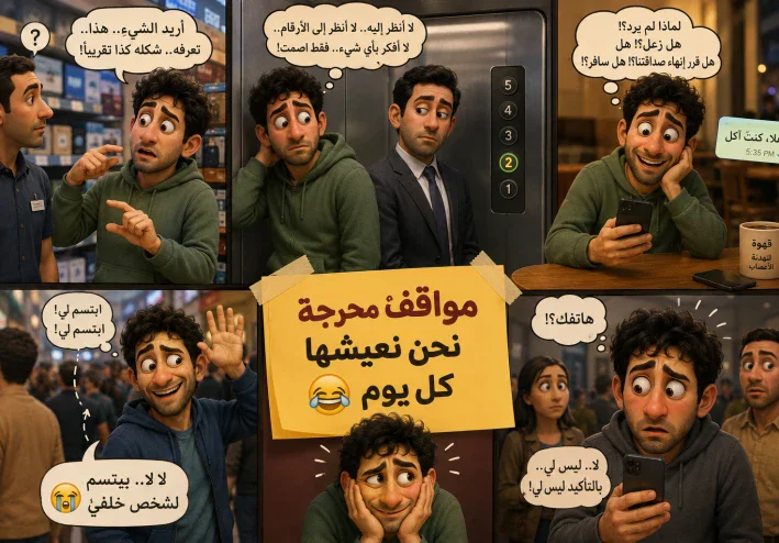 أنا والمواقف المحرجة… علاقة لا تنتهي 😂