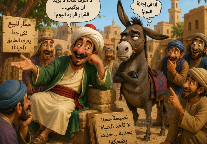 جحا… الرجل الذي كان يملك إجابة لكل شيء 😂