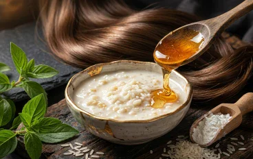 ماء الأرز والعسل والنشا للعناية بالشعر: وصفة طبيعية للترطيب والنعومة