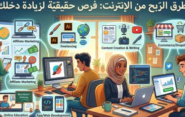 طرق الربح من الإنترنت: فرص حقيقية لزيادة دخلك