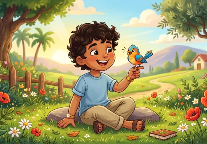 العنوان: سليم والعصفور الصغير 🐦