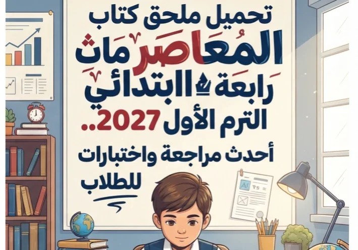 📝 تحميل ملحق كتاب المعاصر ماث رابعة ابتدائي الترم الأول 2027 PDF.. أحدث مراجعة واختبارات للطلاب