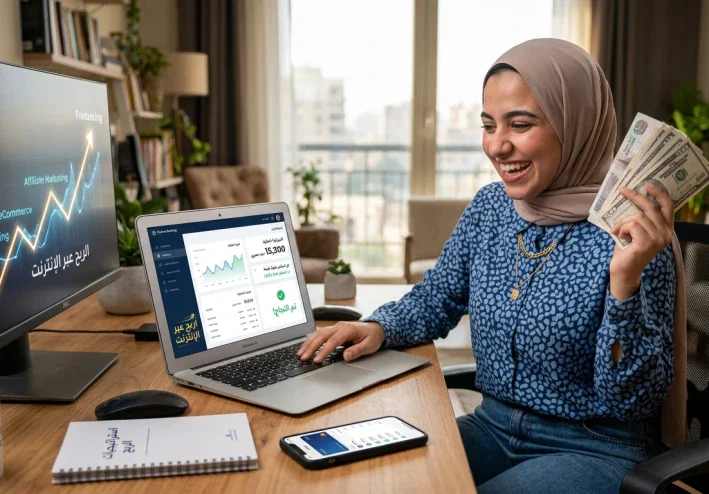 الربح من الإنترنت في 2026: طرق حقيقية، أرقام موثوقة وخطوات عملية للبدء