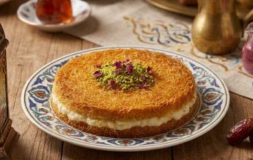 طريقة عمل الكنافه بالقشطه 