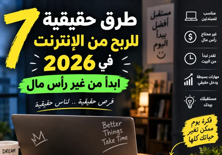7 طرق حقيقية للربح من الإنترنت في 2026.. ابدأ من غير رأس مال
