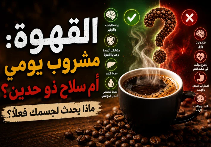 ☕ القهوة: ماذا يحدث لجسمك بعد كوب واحد؟ فوائد مذهلة وأضرار الإفراط
