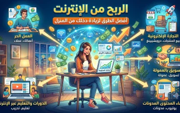عنوان: الربح من الإنترنت: أفضل الطرق لزيادة دخلك من المنزل