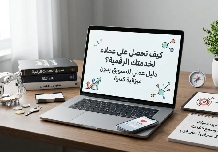 كيف تحصل على عملاء لخدمتك الرقمية؟ دليل عملي للتسويق بدون ميزانية كبيرة