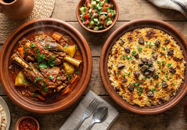 طريقة عمل طاجن موزة ضاني بالأرز المعمر: أسرار الطبخ الفلاحي