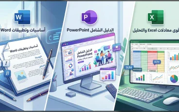 الدليل الشامل لاحتراف برامج أوفيس: أساسيات وورد، باوربوينت، وإكسيل من الصفر
