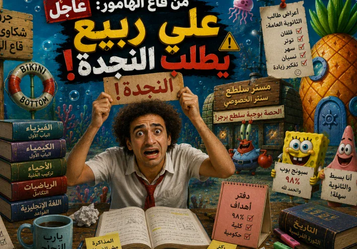 🚨 عاجل من قاع الهامور: علي ربيع يطلب النجدة من الثانوية العامة!