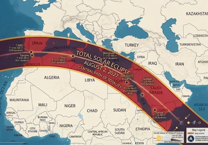 The Great African Total Solar Eclipse of August 2, 2027: A Complete Guide
