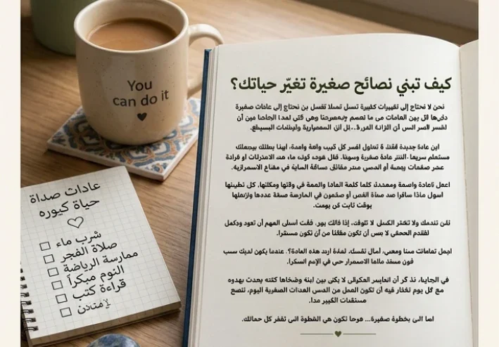 كيف تبني عادات صغيرة تغيّر حياتك؟