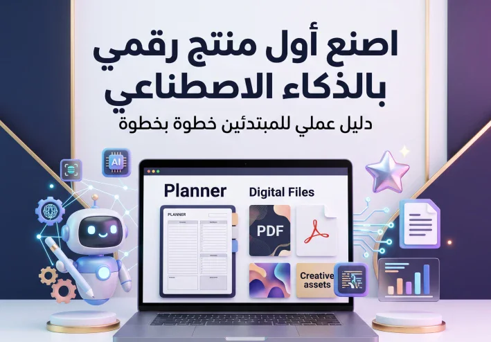 كيف تصنع أول منتج رقمي باستخدام الذكاء الاصطناعي وتبيعه على الإنترنت؟