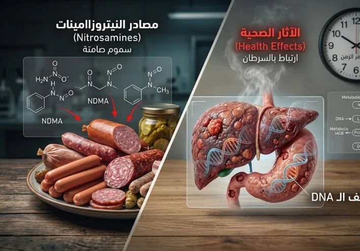 النيتروزامينات (Nitrosamines): السموم الصامتة وعلاقتها بالسرطان