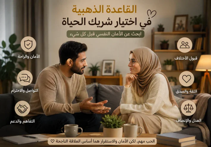 👑 القاعدة الذهبية في اختيار شريك الحياة