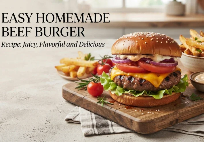 Easy Homemade Beef Burger Recipe: Juicy, Flavorful and Delicious
