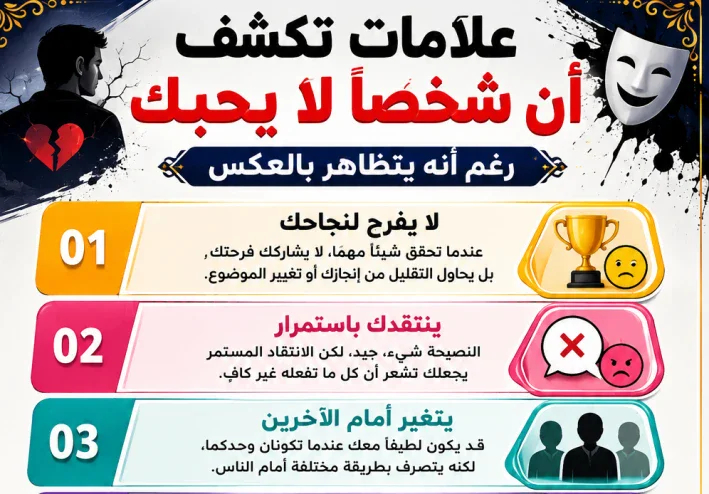 7 علامات تكشف أن شخصًا لا يحبك رغم أنه يتظاهر بالعكس 👁️