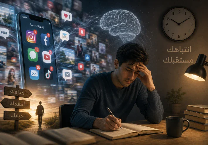 هل سرق الهاتف الذكي قدرتنا على التركيز؟ عندما أصبح الانتباه أغلى ما نملك