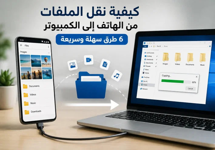 كيفية نقل الملفات من الهاتف إلى الكمبيوتر بـ 6 طرق سهلة